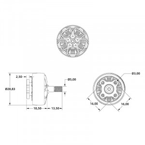 SEQURE S2207 6S 8S Brushless Aeromodelling Motor High Efficiency